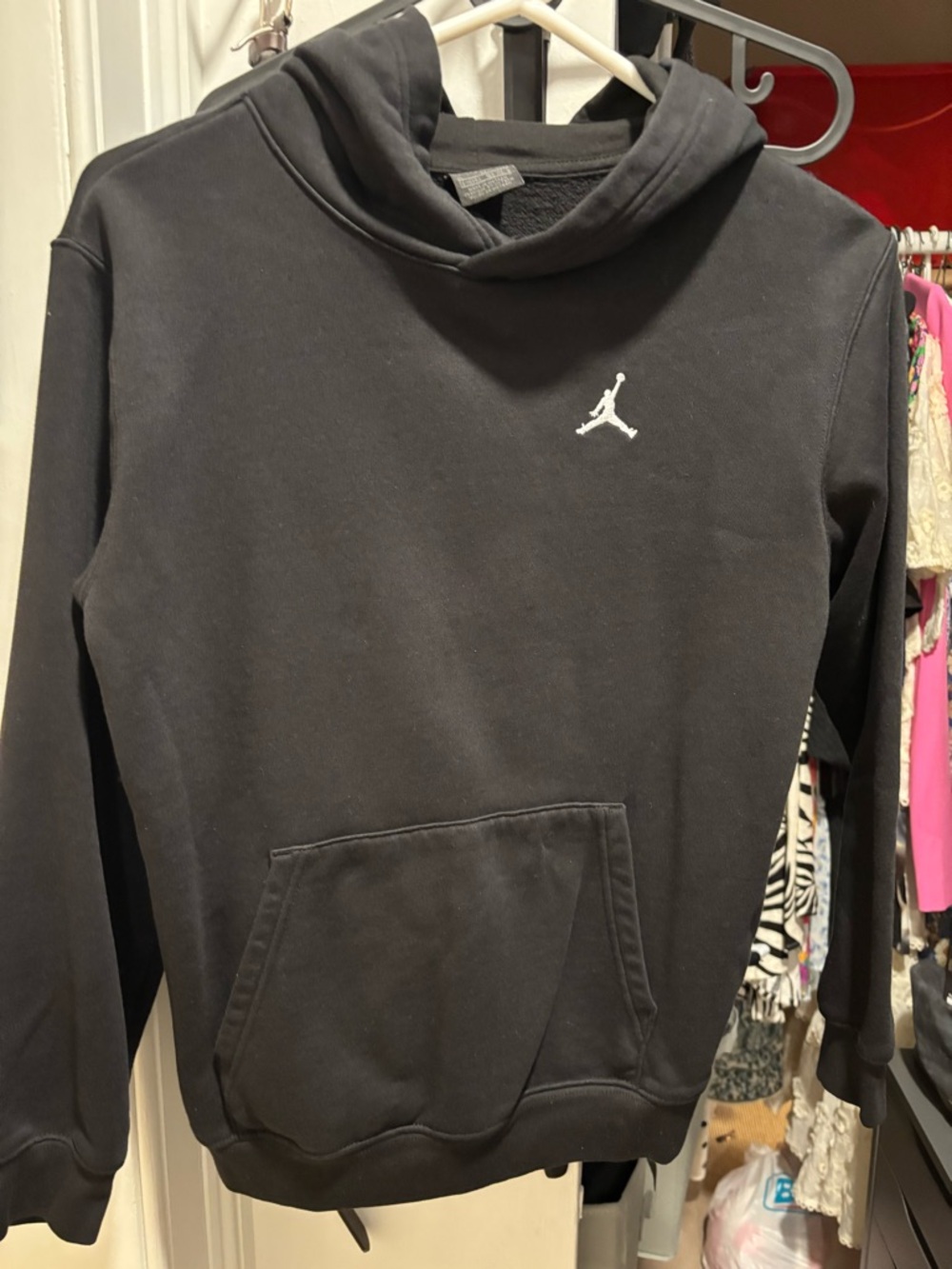Jordan Black Hoodie with Red Jumpman Tag